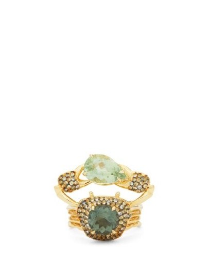 DANIELA VILLEGAS Belisama sapphire, peridot & tourmaline ring ~ stunning rings - flipped