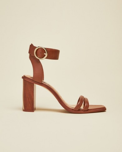 Ted Baker ELASANA Block heel sandals tan ~ summer heels