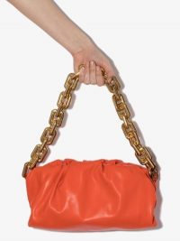 Bottega Veneta Orange The Chain Pouch Leather Shoulder Bag / chain strap bags