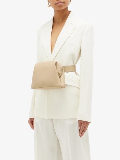 OSOI Brot mini beige-leather cross-body bag ~ luxe crossbody ~ belt bags - flipped
