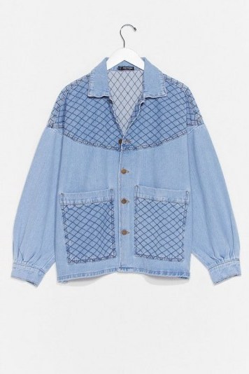 Can’t Quilt Your Love Denim Jacket - flipped