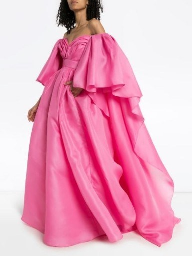 CAROLINA HERRERA pink sweetheart neck gown - flipped