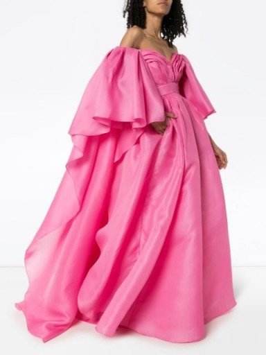 CAROLINA HERRERA pink sweetheart neck gown