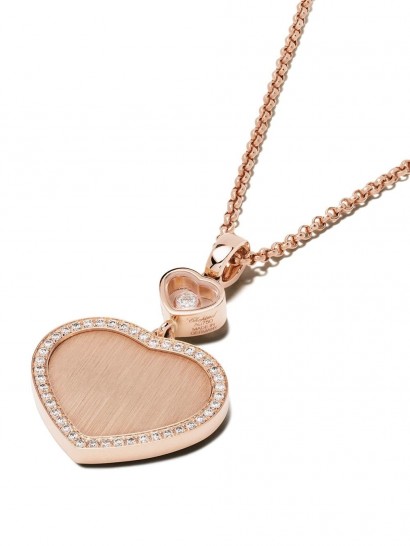 CHOPARD x 007 18kt rose gold Happy Hearts – Golden Hearts diamond pendant necklace – luxury pendants – hearts & diamonds