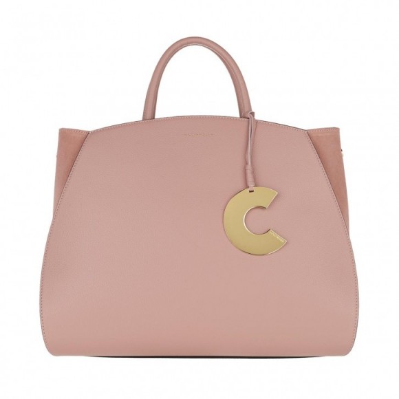 COCCINELLE Bottal Suede Handbag New Pivoine Limited Edition in Rose