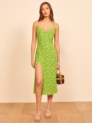 REFORMATION Crimini Dress Elle ~ green summer dresses - flipped