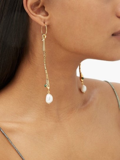 CHLOÉ Crystal-embellished snake drop earrings ~ glamorous drops
