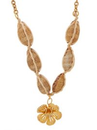 MARINE SERRE Crystal-studded floral necklace | sea inspired necklaces | shells