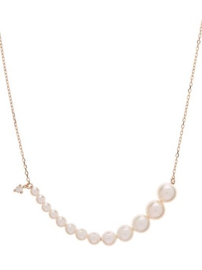 MIZUKI Diamond, Akoya pearl & 14kt gold necklace - flipped