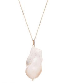 MATEO Diamond, baroque pearl & 14kt gold necklace