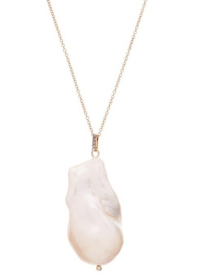 MATEO Diamond, baroque pearl & 14kt gold necklace - flipped