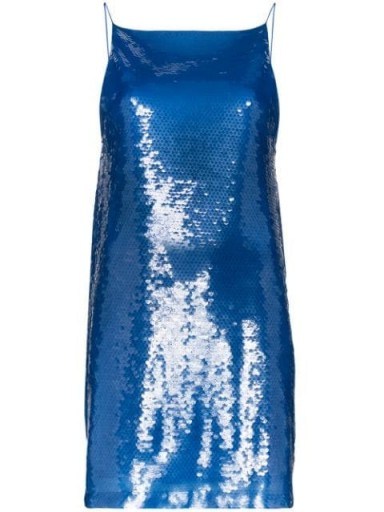 ECKHAUS LATTA blue sequinned mini dress - flipped