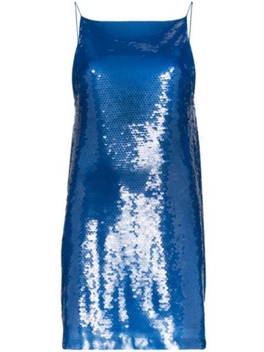 ECKHAUS LATTA blue sequinned mini dress