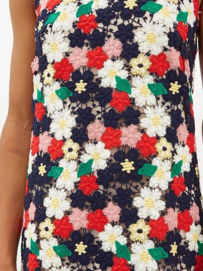COLVILLE Floral-crochet midi dress ~ vintage look clothing