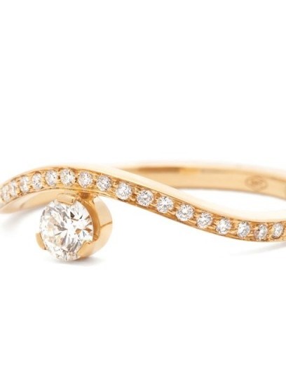 SOPHIE BILLE BRAHE Grace Diamant diamond & 18kt gold solitaire ring - flipped