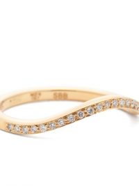 SOPHIE BILLE BRAHE Grace Diamant diamond & 18kt gold solitaire ring | narrow curved bands | diamonds