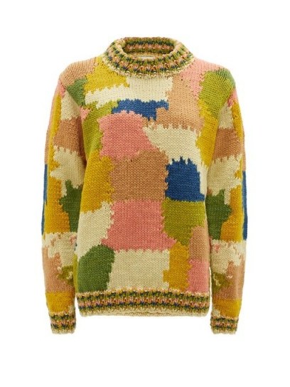 SSŌNE Greenham patchworked organic merino-wool sweater - flipped
