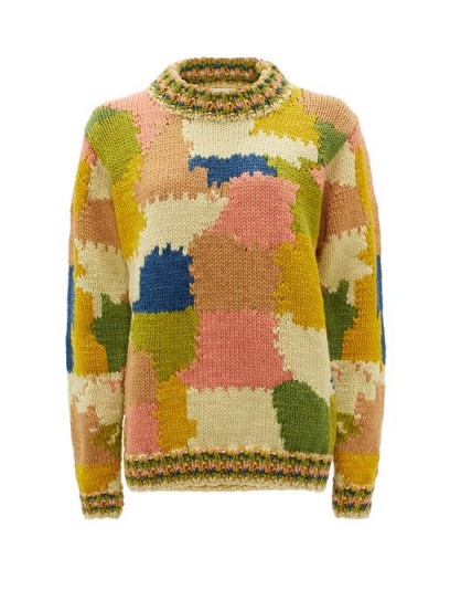 SSŌNE Greenham patchworked organic merino-wool sweater