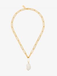 Hermina Athens Gold-Plated Zena Lost Sea Pearl Necklace | sea / ocean inspired summer necklaces