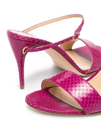 JENNIFER CHAMANDI Andrea 70mm snake-effect sandals / hot pink heels