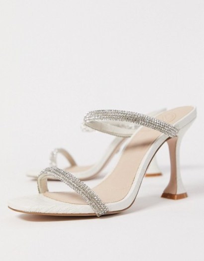 KG by Kurt Geiger London Foster rhinestone mules with louis heel ~ sparkly heels - flipped