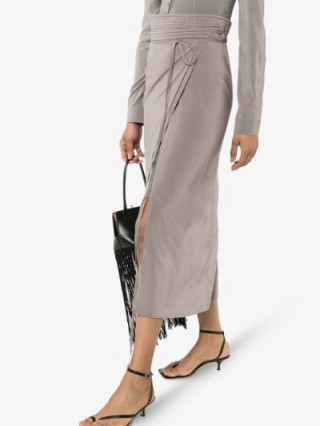 Lemaire Grey High Waist Wrap Skirt