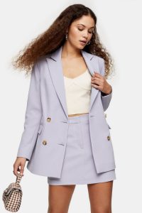 TOPSHOP Lilac Double Breasted Blazer With Buttons ~ suit jackets