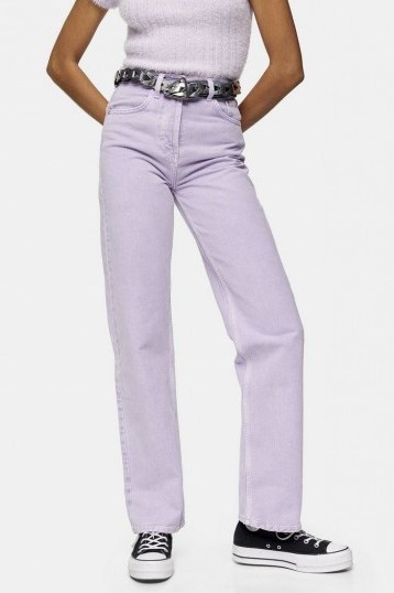Topshop Lilac 90s Straight Jeans - flipped