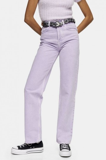 Topshop Lilac 90s Straight Jeans