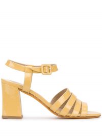 MARYAM NASSIR ZADEH Palma yellow patent block heel sandals | summer heels