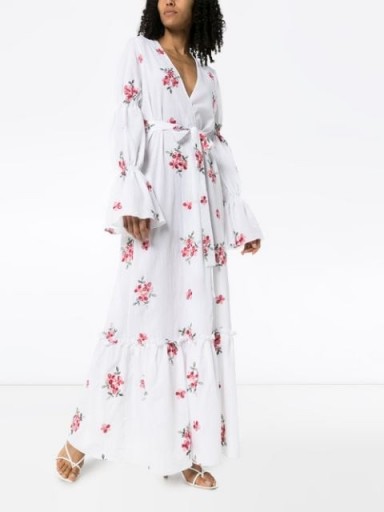 MASTERPEACE floral-print wrap maxi dress ~ feminine summer dresses