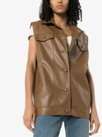 MATÉRIEL faux leather waistcoat ~ waistcoats ~ sleeveless jackets