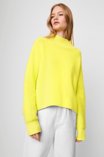 French Connection MOZART OTTOMAN NEON HIGH NECK JUMPER – brightly coloured knits