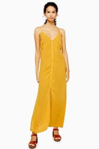 TOPSHOP Ochre Cami Maxi Beach Dress ~ long strappy summer dresses