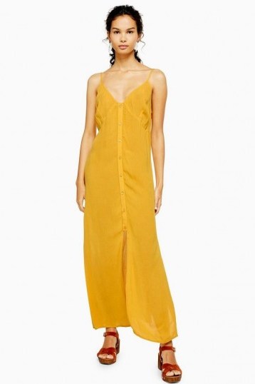 TOPSHOP Ochre Cami Maxi Beach Dress ~ long strappy summer dresses - flipped