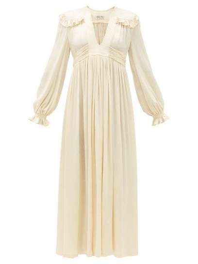 WILLIAM VINTAGE Ossie Clark 1960s ruffled satin dress | evening wear - flipped