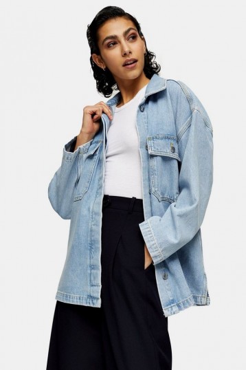 Oversized Denim Jacket By Topshop Boutique