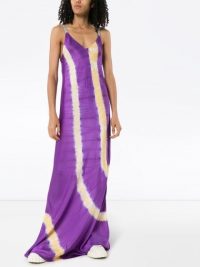 PALM ANGELS tie-dye slip dress / purple maxi