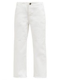 RAEY White panelled wide-leg jeans