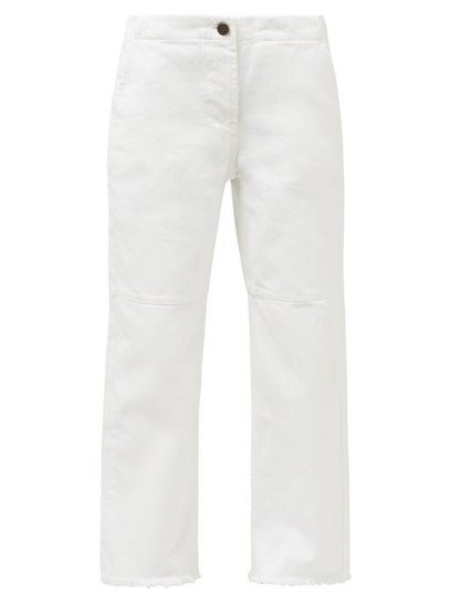 RAEY White panelled wide-leg jeans - flipped