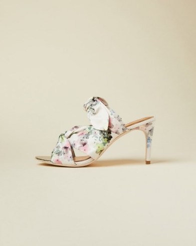 Ted Baker SERANAP Pergola mules ivory ~ floral occasion shoes - flipped