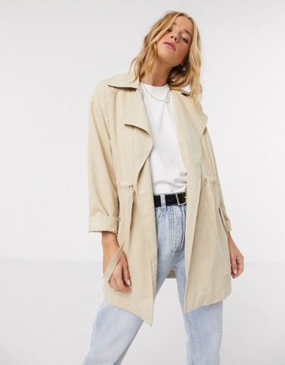 Pimkie light weight jacket in beige – neutral lightweight jackets - flipped