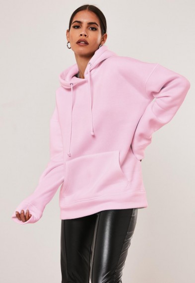 MISSGUIDED pink basic hoodie – jersey hoodies