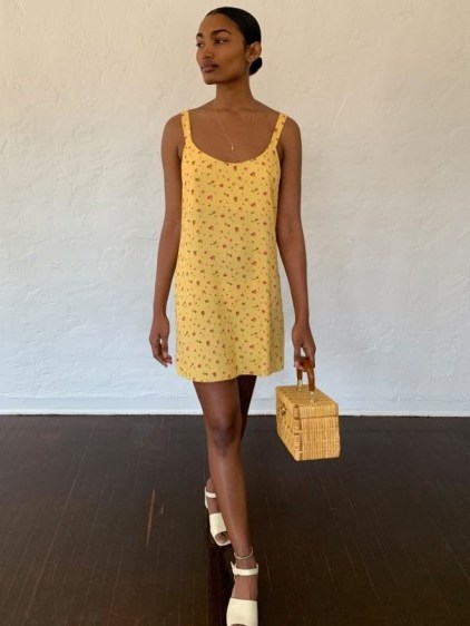 Reformation Puglia Dress Gwen | yellow dresses - flipped