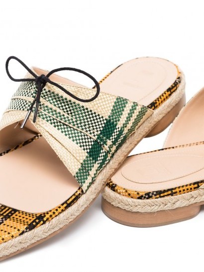 ROSIE ASSOULIN check-pattern slip-on sandals ~ mixed plaid - flipped