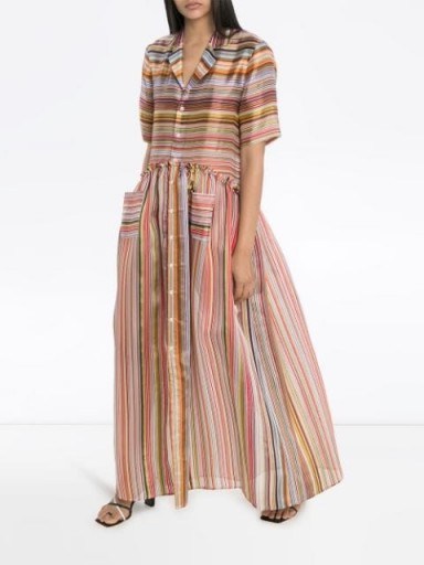 ROSIE ASSOULIN striped maxi shirt dress | summer luxe fashion - flipped