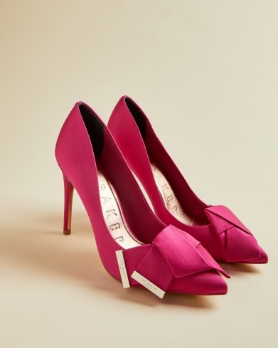 bright pink court shoes