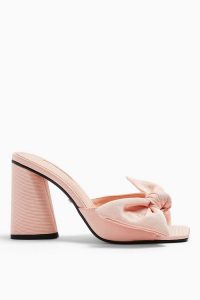 TOPSHOP SAUCY Pink Bow Mules / girly summer sandal