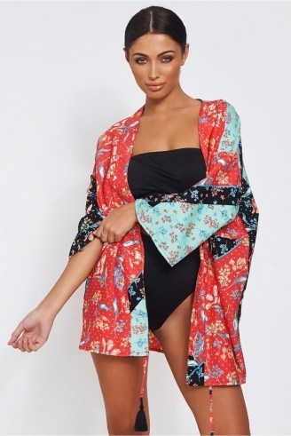 The Fashion Bible SISI PATCHWORK KIMONO | mixed print kimonos - flipped