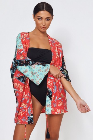 The Fashion Bible SISI PATCHWORK KIMONO | mixed print kimonos